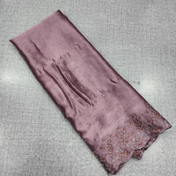 Crushed Satin Stone Work Hijab | HJ30